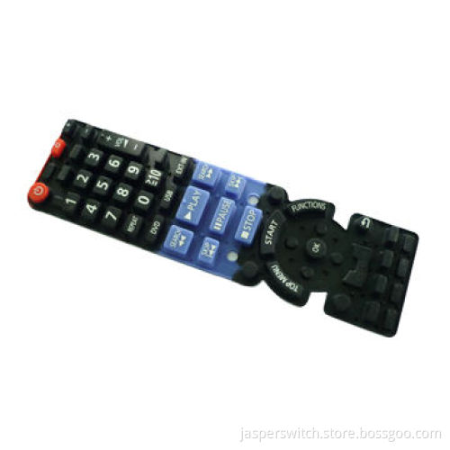 Silicone keypads with words printing for control systems